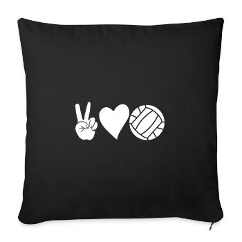 Joueurs de handball Handball - Housse de coussin décorative 45 x 45 cm - noir - Devant