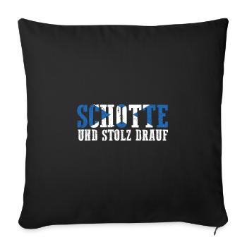 Scots Scottish Scotland - Sofa pillowcase 17,3'' x 17,3'' (45 x 45 cm) - black - Front