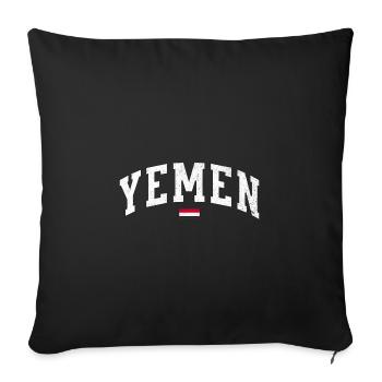 Soutenez le Yémen : Yemeni Heritage Design - Housse de coussin décorative 45 x 45 cm - noir - Devant