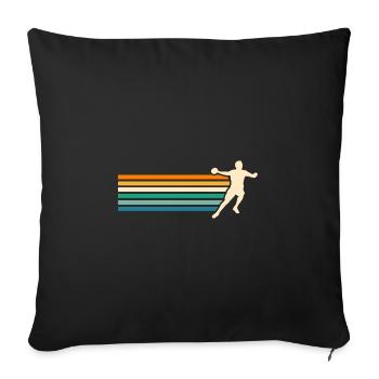 Joueurs de handball Handball - Housse de coussin décorative 45 x 45 cm - noir - Devant