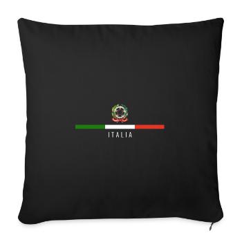Italia Italian Italian Italy - Sofa pillowcase 17,3'' x 17,3'' (45 x 45 cm) - black - Front