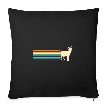 Chèvres - Housse de coussin décorative 45 x 45 cm - noir - Devant