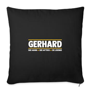 Gerhard - Housse de coussin décorative 45 x 45 cm - noir - Devant