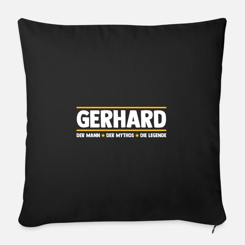 Gerhard - Sofakissenbezug 45 x 45 cm - Schwarz