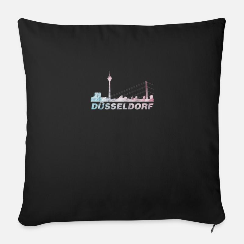 Dusseldorf - Sofa pillowcase 17,3'' x 17,3'' (45 x 45 cm) - black
