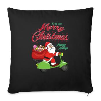 Christmas Motorcycle Santa Claus Santa Claus - Sofa pillowcase 17,3'' x 17,3'' (45 x 45 cm) - black - Front
