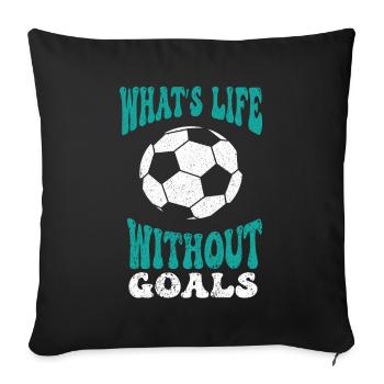 Football Footballers Football players Men's football - Sofa pillowcase 17,3'' x 17,3'' (45 x 45 cm) - black - Front