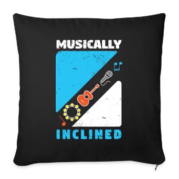 Musician Music Rhythm Clef - Sofa pillowcase 17,3'' x 17,3'' (45 x 45 cm) - black - Front