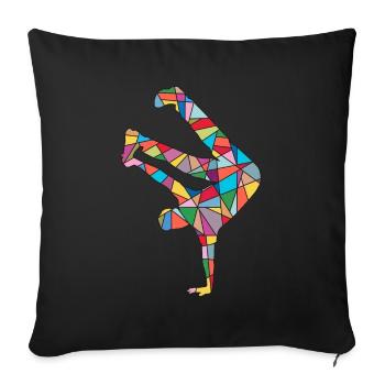 Breakdance Danse Breakdancer Breakdancer Kids - Housse de coussin décorative 45 x 45 cm - noir - Devant