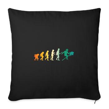 Hobbyhorse Evolution Hobby Horsing - Sofa pillowcase 17,3'' x 17,3'' (45 x 45 cm) - black - Front