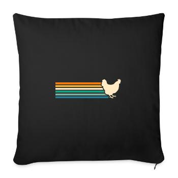 Poules Poule - Housse de coussin décorative 45 x 45 cm - noir - Devant