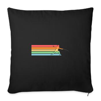 Fencing Fencing - Sofa pillowcase 17,3'' x 17,3'' (45 x 45 cm) - black - Front