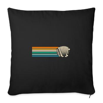 Accordion Player Accordion - Sofa pillowcase 17,3'' x 17,3'' (45 x 45 cm) - black - Front