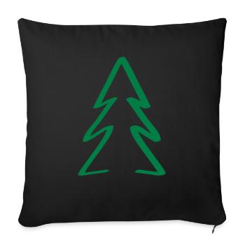 baum weihnachten - Sofakissenbezug 45 x 45 cm - Schwarz - Vorne