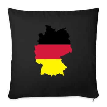 Germany - Sofa pillowcase 17,3'' x 17,3'' (45 x 45 cm) - black - Front