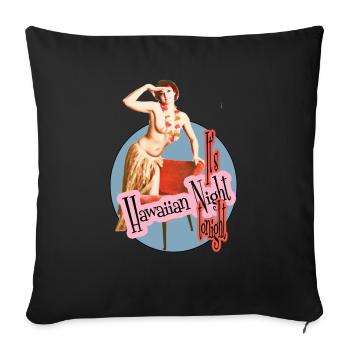 hawaiian night - Sofakissenbezug 45 x 45 cm - Schwarz - Vorne