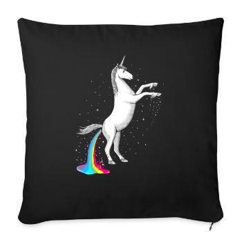 Unicorn Poop - Sofa pillowcase 17,3'' x 17,3'' (45 x 45 cm) - black - Front