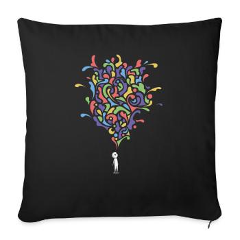 Think abstract. - Housse de coussin décorative 45 x 45 cm - noir - Devant