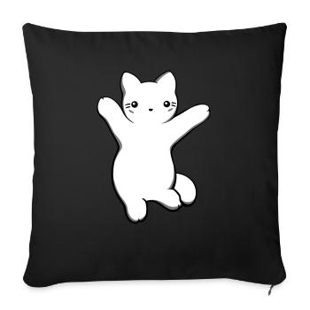 Kitten - Sofa pillowcase 17,3'' x 17,3'' (45 x 45 cm) - black - Front