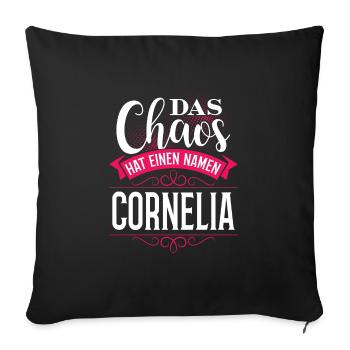 CORNELIA - Chaos - Sofakissenbezug 45 x 45 cm - Schwarz - Vorne