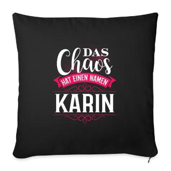 KARIN - Chaos - Sofakissenbezug 45 x 45 cm - Schwarz - Vorne