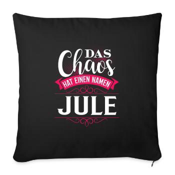 JULE - Chaos - Sofakissenbezug 45 x 45 cm - Schwarz - Vorne