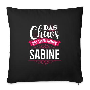 SABINE - chaos - Sofakissenbezug 45 x 45 cm - Schwarz - Vorne