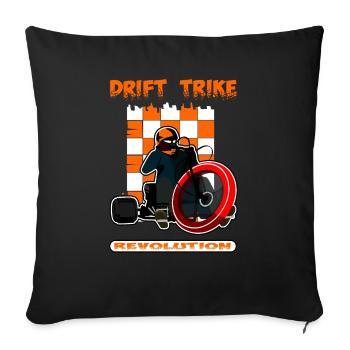 Drift Trike - Housse de coussin décorative 45 x 45 cm - noir - Devant