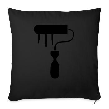 maler - Sofakissenbezug 45 x 45 cm - Schwarz - Vorne