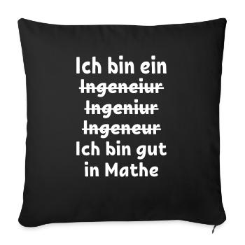 Engineer Tshirt Funny - Sofakissenbezug 45 x 45 cm - Schwarz - Vorne