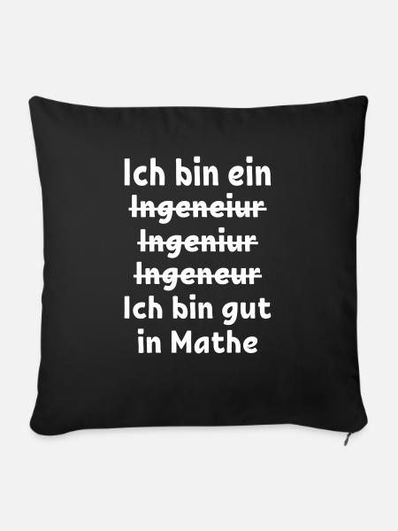 Engineer Tshirt Funny - Sofakissenbezug 45 x 45 cm - Schwarz