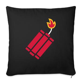 Dynamit Bombe - Sofakissenbezug 45 x 45 cm - Schwarz - Vorne