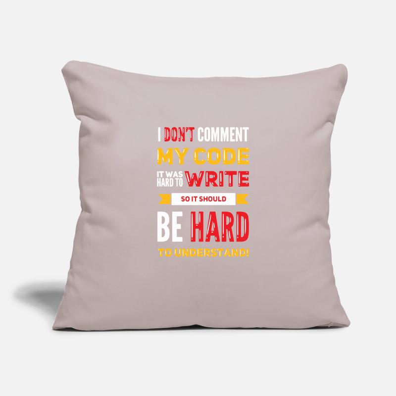 Je ne commente pas mon code Housse de coussin décorative 45 x 45 cm