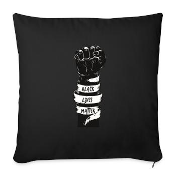 black lives matter - Sofa pillowcase 17,3'' x 17,3'' (45 x 45 cm) - black - Front