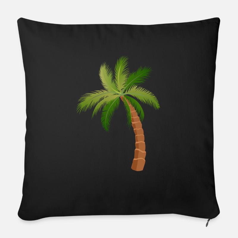 Palme Palmen - Sofakissenbezug 45 x 45 cm - Schwarz