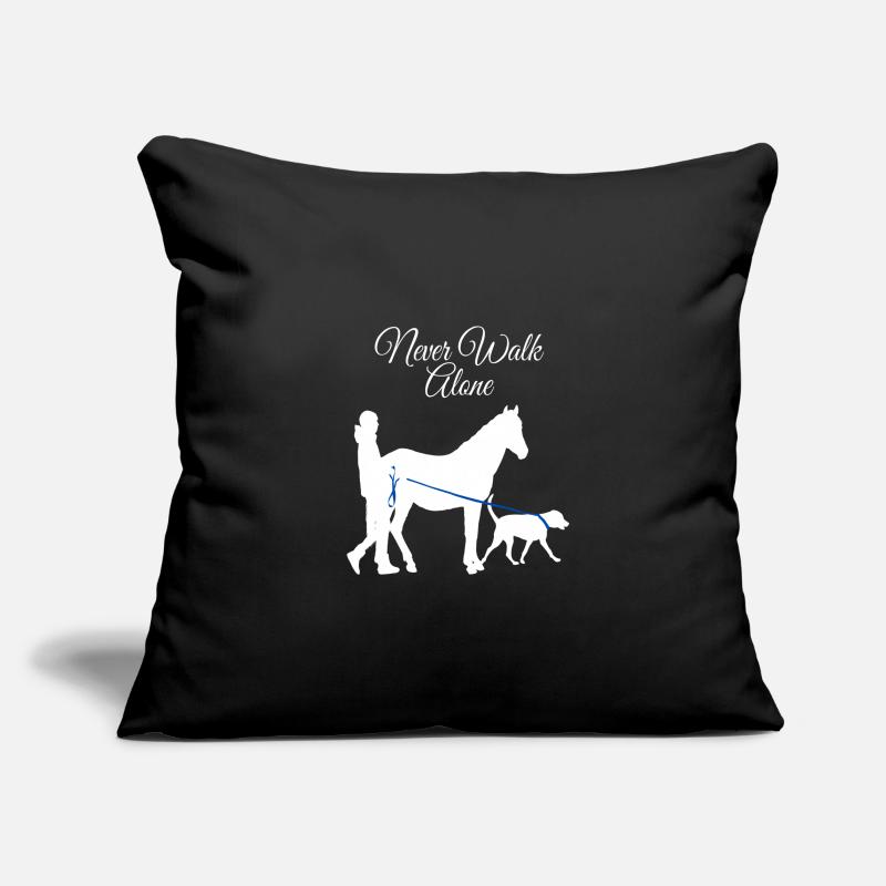 Never Walk Alone Pferd Hund Sofakissenbezug 45 x 45 cm