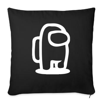 Spaceman - Sofa pillowcase 17,3'' x 17,3'' (45 x 45 cm) - black - Front