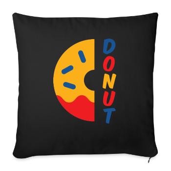 Donut - Housse de coussin décorative 45 x 45 cm - noir - Devant