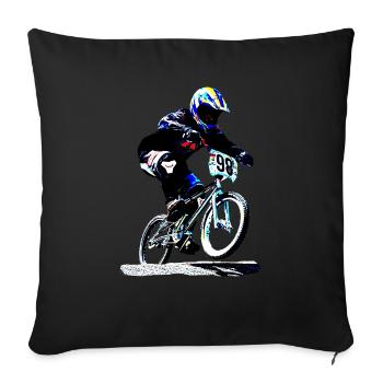 bmx - Sofa pillowcase 17,3'' x 17,3'' (45 x 45 cm) - black - Front
