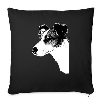 Jack Russell Terriers / Dog / Dogs / Male / Dog - Sofa pillowcase 17,3'' x 17,3'' (45 x 45 cm) - black - Front