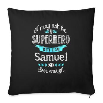 Samuel - Housse de coussin décorative 45 x 45 cm - noir - Devant
