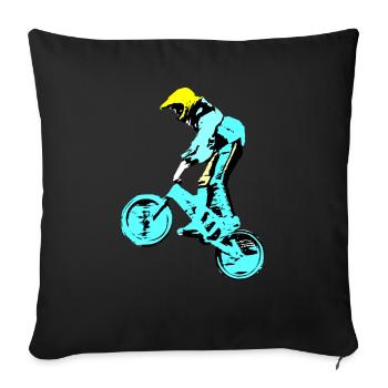 bmx - Housse de coussin décorative 45 x 45 cm - noir - Devant