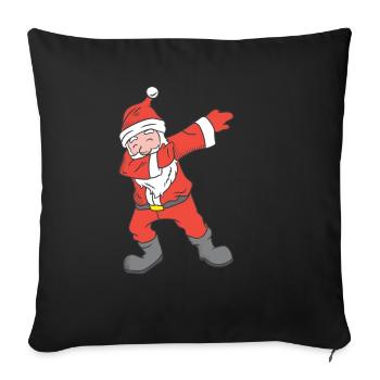 Weihnachtsmann Weihnachten Dabbing Dab - Sofakissenbezug 45 x 45 cm - Schwarz - Vorne