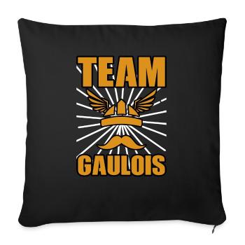 Cadeau marrant pour patriote | Design pour Gaulois - Housse de coussin décorative 45 x 45 cm - noir - Devant