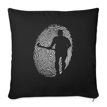 hockey feldhockey hockey hockey hockey-adn - Housse de coussin décorative 45 x 45 cm - noir - Devant