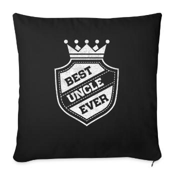 Best Uncle ever - Sofa pillowcase 17,3'' x 17,3'' (45 x 45 cm) - black - Front