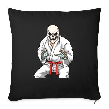 Jiu Jitsu Skeleton - Brasilianisches Jiu Jitsu und - Sofakissenbezug 45 x 45 cm - Schwarz - Vorne