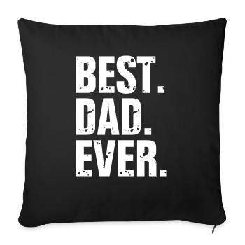 Papa Best Father's Day - Sofa pillowcase 17,3'' x 17,3'' (45 x 45 cm) - black - Front