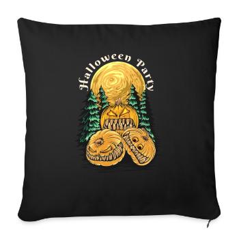 Halloween Pumpkin Horror - Sofa pillowcase 17,3'' x 17,3'' (45 x 45 cm) - black - Front