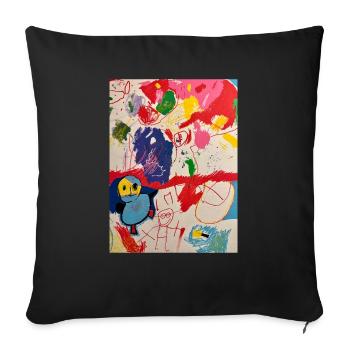 KidsArt - Villa Kunterbunt - Sofakissenbezug 45 x 45 cm - Schwarz - Vorne